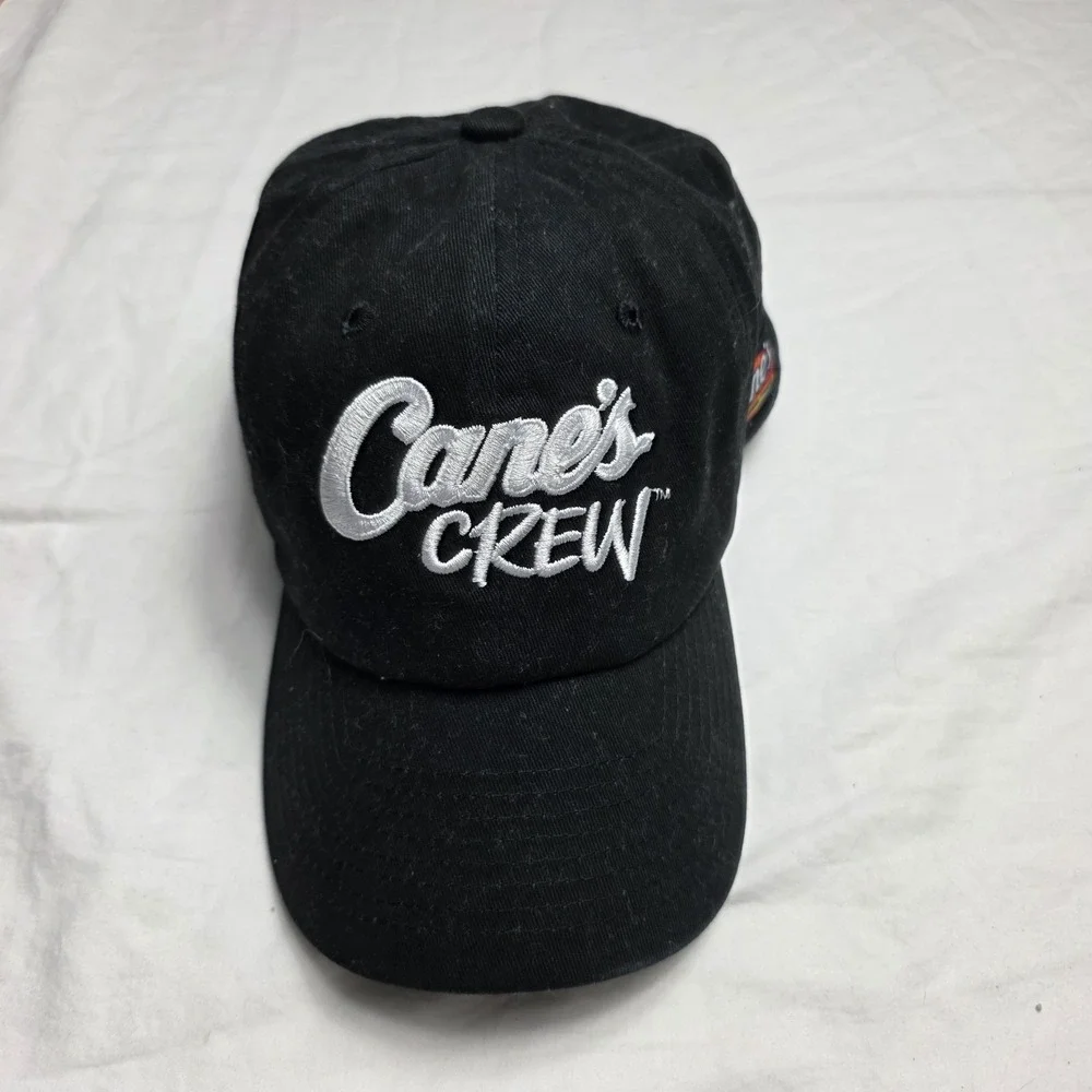 Raising Canes Crew Employee Hat Baseball Cap Uniform One Love black